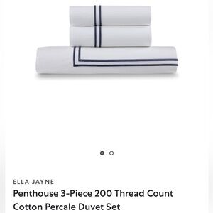 ELLA JAYNE NIP
Penthouse 3-Piece 200 Thread Count Cotton Percale Duvet Set